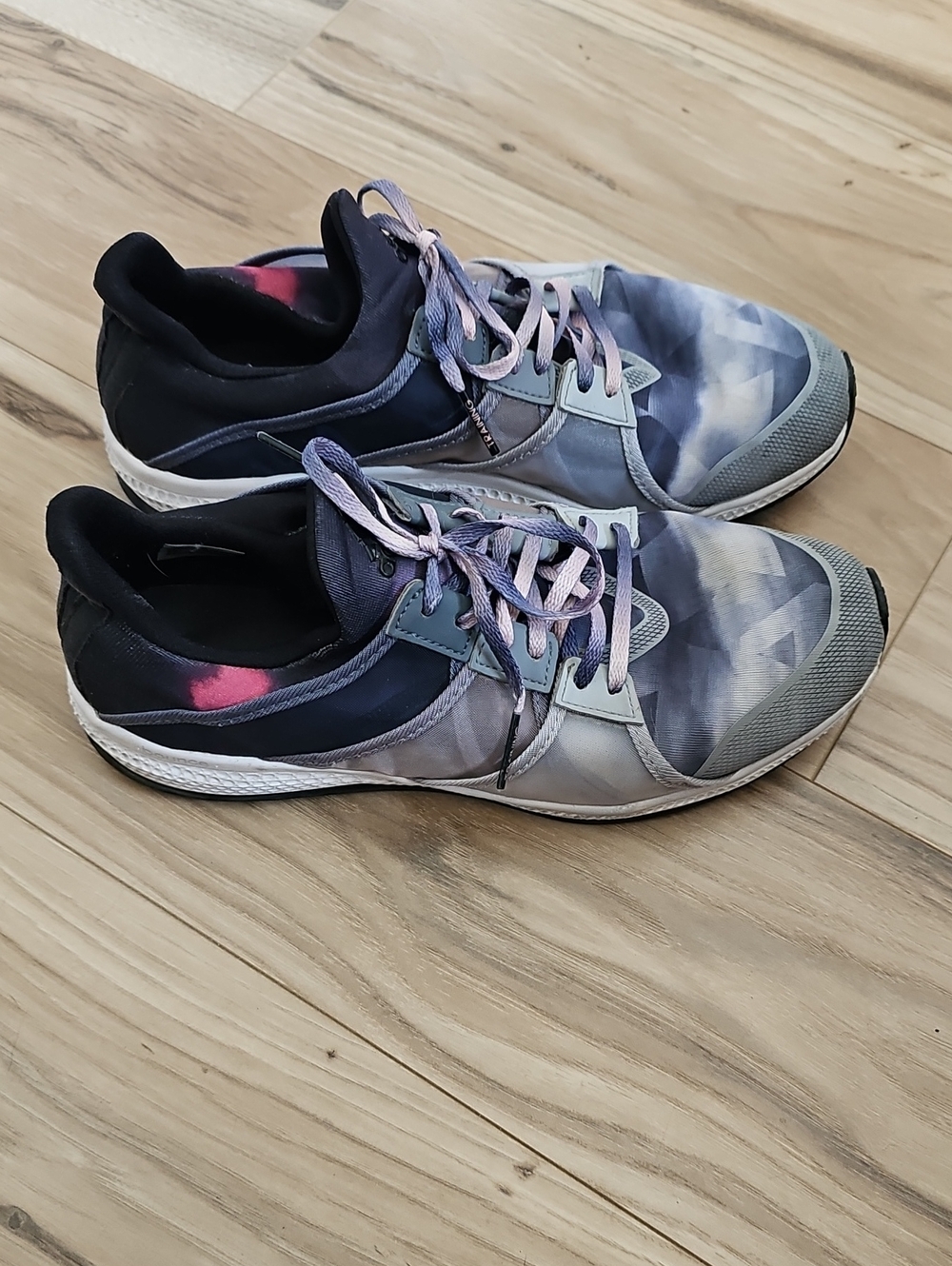 Women’s Navy & Gray Tie-Dye Adidas Athletic Sneakers